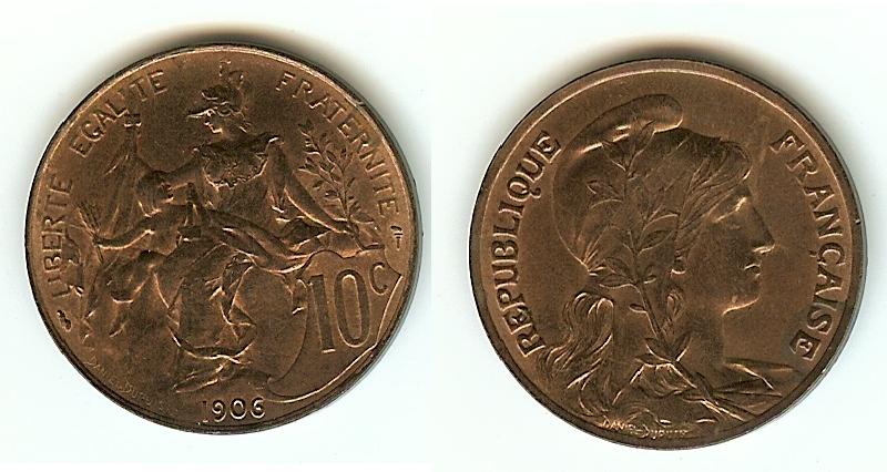 10 Centimes Dupuis 1906 AU+